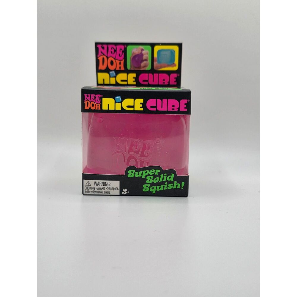 NeeDoh Nice Cube Stress Ball / Fidget Toy (Pink)